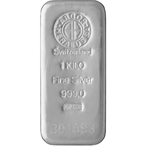 1 kg Silvertacka Heraeus 999,9 Nypräglad